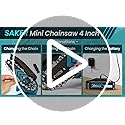 Saker Mini Chainsaw,Portable Electric Chainsaws Cordless,Handheld Chain Saw Pruning Shears Chain Saws for Tree Branches,Co...