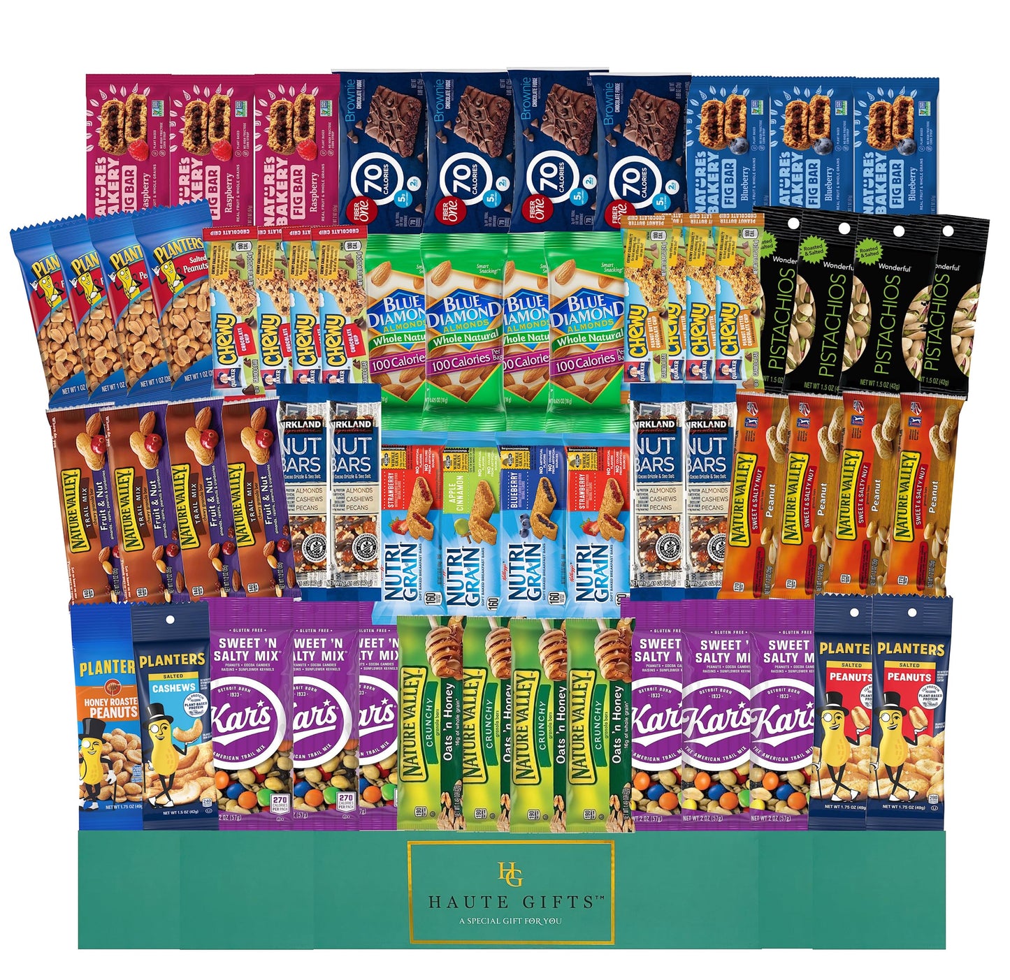 Ultimate Healthy Care Package (60 count), Snacks, Bars & Nuts Bulk Variety Pack - Healthy Travel Snack Box - Military Care Packa