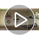 Bikoney Yoga Mat Holder Wall Mount Yoga Mat Storage Home Gym Accessories with Wood Floating Shelves and 4 Hooks for Hangin...