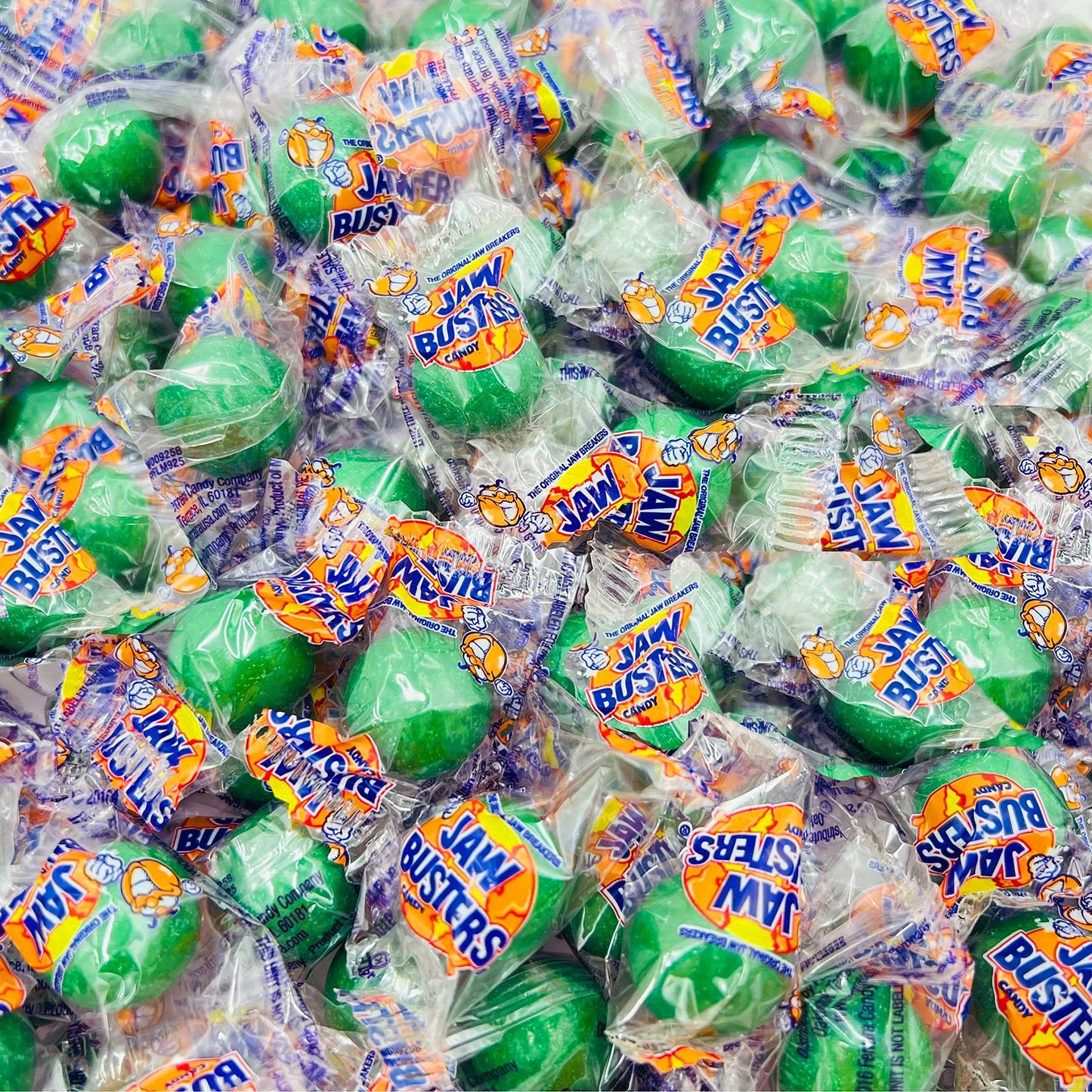 LaetaFood St. Patricks Day Jawbreakers Jaw Busters green Hard candy (2 Pound Bag)
