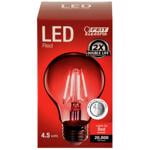 Feit Electric A19 Dimmable Red Led Light Bulb, 4.5W, Glass, 1 Count