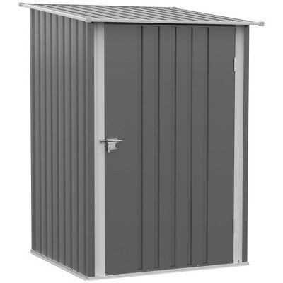 Outsunny Metal Garden Storage Shed Tool House with Sliding Door Spacious Layout & Durable Construction for Backyard, Patio, Lawn