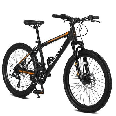 ORRD 26″ Teens/Adults Mountain Bike: 21-Speed Shimano, Disc Brakes, Front Suspension, High-Carbon Steel Frame, 85% Pre-Assembled