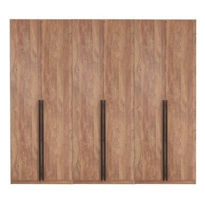 Manhattan Comfort Set of 3 Lee 2 Door and 4 Shelf Wardrobe Closets
