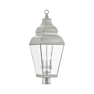 Livex Lighting Exeter 3 - Light Post Light in Brushed Nickel