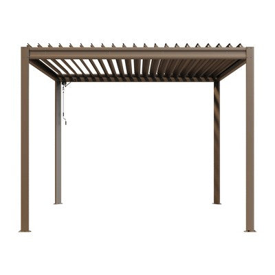 Mondawe 10x10FT Louvered Pergola Outdoor Aluminum Pergola