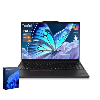 Lenovo ThinkPad E16 Gen 2 16" FHD+ Touch Laptop, Ryzen 5 7535U, Radeon Graphics, 32GB DDR5, 1TB SSD, Wi-Fi 6, Windows 11 Pro, Black