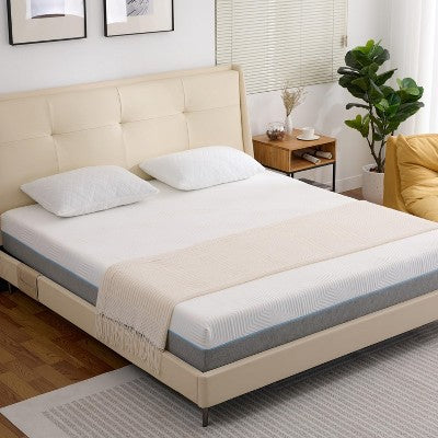 Vipbear 12 Inch Gel Memory Foam Mattresses in a Box for Back Pain Relief, Firm Foam Bed-Mattress for for Cool Sleep
