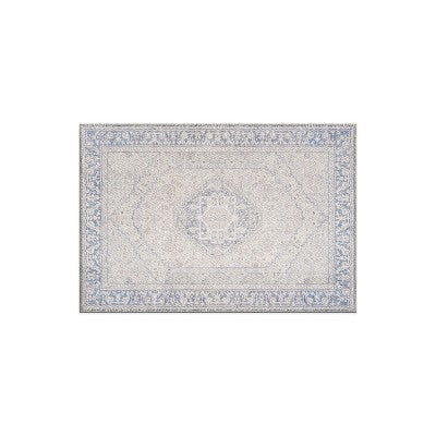 World Rug Gallery Valora Red Vintage Medallion Washable Low-Pile Indoor Area Rug with Non-Slip Backing