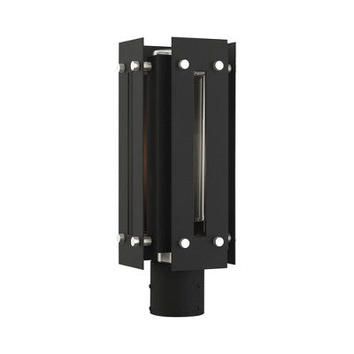 Livex Lighting Utrecht 1 - Light Post Light in Black/Brushed Nickel