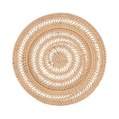 Saro Lifestyle Rustic Rattan Charger Plate (Set of 4)
