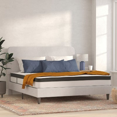 Flash Furniture Capri Comfortable Sleep 10 Inch CertiPUR-US Certified Hybrid Pocket Spring Mattress, Mattress in a Box