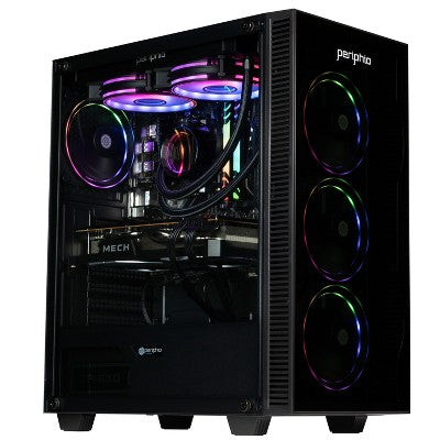 Periphio Firestorm Gaming PC Desktop | AMD Ryzen 5 CPU, Radeon RX 7600 (8GB) GPU, 16GB RAM, 1TB Storage, WiFi Built-In, Windows 11 Gaming Computer