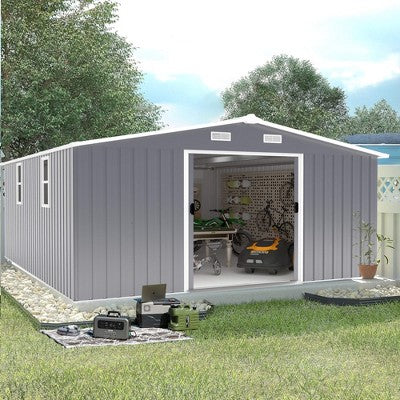 ORRD Campcraft 0.25mm Color Steel Storage Shed with Protective Film, 2 Windows, Gift-Ready, 2 Color Options