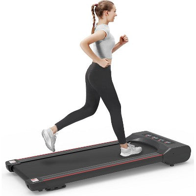 PAGED Under Desk Treadmill with LED Display, Foldable Walking Pad Treadmill for Walking & Running, 265 LB Capacity, No Assembly