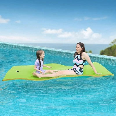 GEEMAX 8'x4' 3-Layer Floating Water Mat Thick Tear-Resistant XPE Foam For Lake Oceans