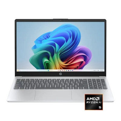 HP OmniBook 3 Copilot+ PC 15.6” Full HD Touchscreen Laptop, AMD Ryzen AI 5 330, 16GB RAM, 512GB SSD, Windows 11 Home