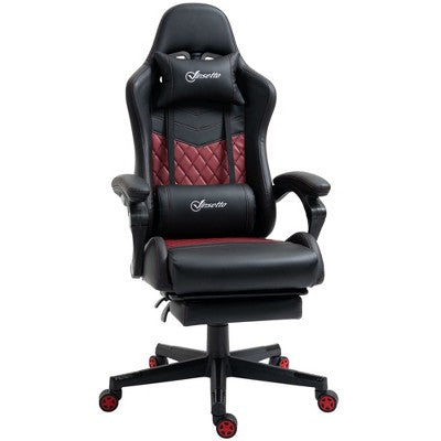 Okak High-Back Gaming Chair with Headrest, Computer Chair with Lumbar Support and Footrest, Office Chair for Study, Reading Room