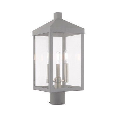 Livex Lighting Nyack 3 - Light Post Light in Nordic Gray