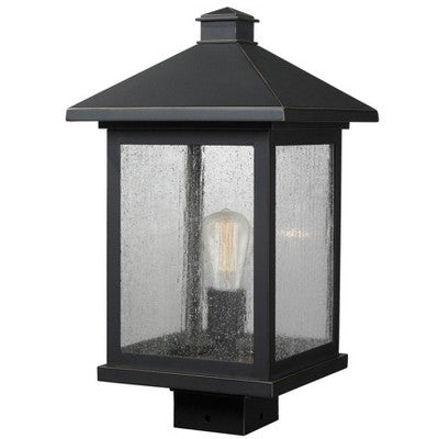 Portland Outdoor Glass Light Fixture - 9.5" Wide, 17" Tall, Dimmable, Wet Rated, 1 Bulb
