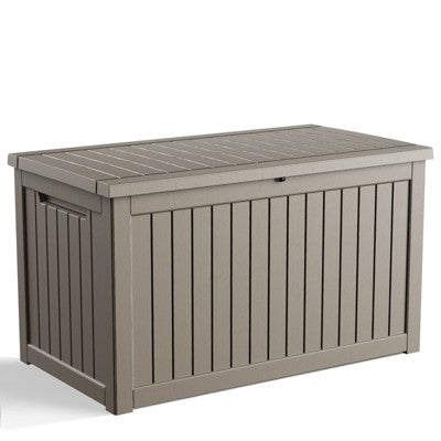 Gulches 230GAL Outdoor Storage Box - 870L Capacity with Lockable Lid, Durable Design & UV Protection,Light Brown