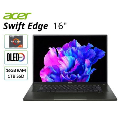 Refurbished Acer Swift Edge - 16" Laptop AMD Ryzen 7 7735U 2.7GHz 16GB RAM 1TB SSD W11H - Manufacturer Refurbished