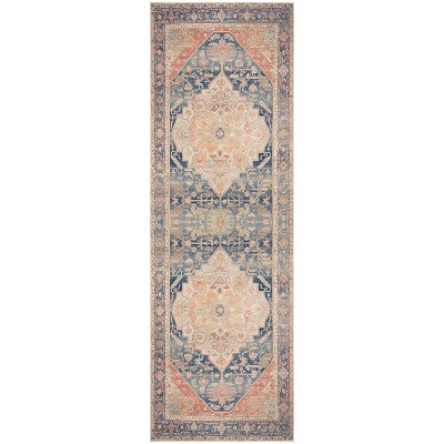 Nourison Vintage Washables Medallion Traditional Indoor Non-Slip Easy Care Flatweave Rug