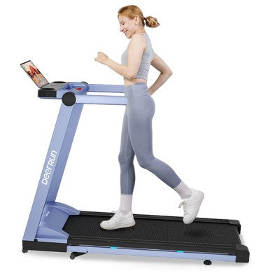 DeerRun Foldable Compact Treadmill for Home 5% incline, and 350 lbs capacity for space-saving