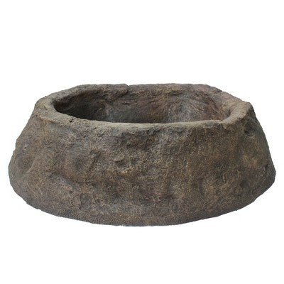Faux Rock Fiberglass Garden Decorative Water Pond, Sandstone Outdoor Patio Waterfall Pond