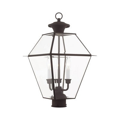Livex Lighting Westover 3 - Light Post Light in Bronze