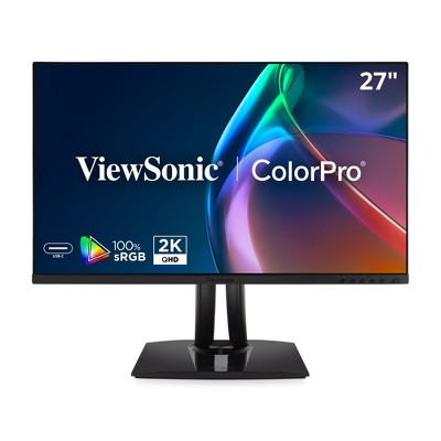 ViewSonic VP2756A-2K 27 Inch IPS QHD 1440p Monitor with Advanced Ergonomics, 100% sRGB Rec 709, Pantone Validated, 90W USB C, HDMI, USB, and