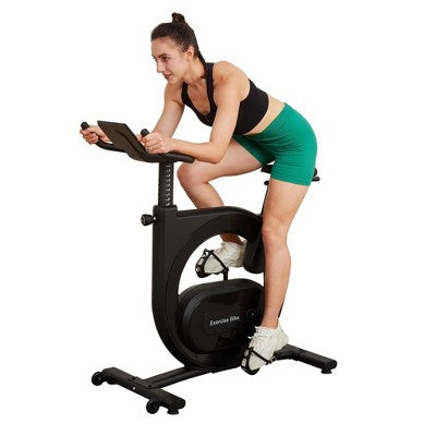 Exercise Bike for Home, Magnetic Resistance Stationary Bikes, Indoor Cycling Bicycle with Adjustable Seat, Fitness Bikes with LED Monitor, Smart