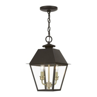 Livex Lighting Wentworth 2 - Light Pendant in Bronze/Antique Brass