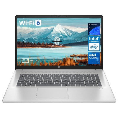 HP Laptop, 17.3" FHD, Core 7 (Exceeds i7 1355), 32GB RAM, 1TB SSD, FP Reader, Backlit KB, Webcam, Wi-Fi 6, Windows 11 Pro