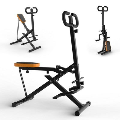 ChicFurnit Home Gyms Deep Squat Machine, Adjustable Glutes Trainer Machine, Foldable with Resistance Bands for Exercise, Black, 35.43"*22.83"*43.7"