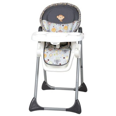 Baby Trend Steel Frame Compact Freestanding Foldable High Chair with Reclining Seat, Safety Harness, & Removable Tray Insert
