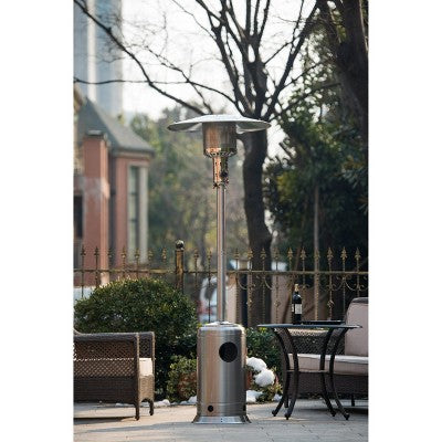 Kumasinova 88"H Outdoor Propane Heater 47000 BTU,Freestanding Gas Patio Heater with Stainless Steel Burner for Commercial and Residential Use