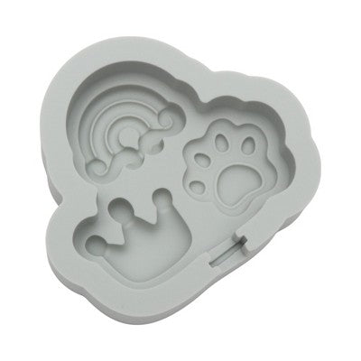 Unique Bargains Ice Pop Mould Cat Claw Rainbow Crown Shape Comes with Sticks) Hand Washable Plastic 3.98"x3.58"x1.06" 1 Pc