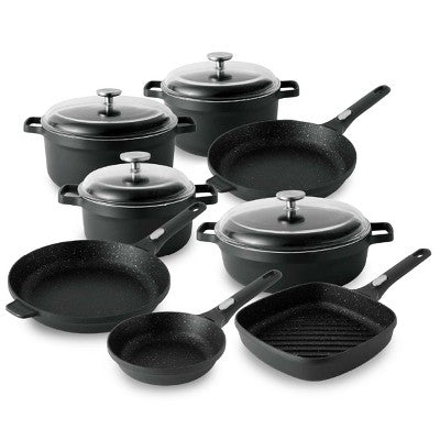 BergHOFF GEM Nonstick Cookware Set, Black
