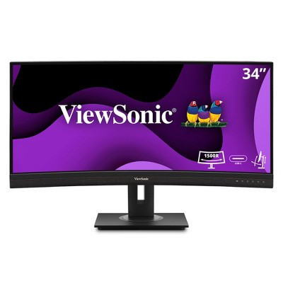 Refurbished: ViewSonic VG3456C 34" UWQHD Curved Docking Monitor with USB C - Manufacturer Refurbished