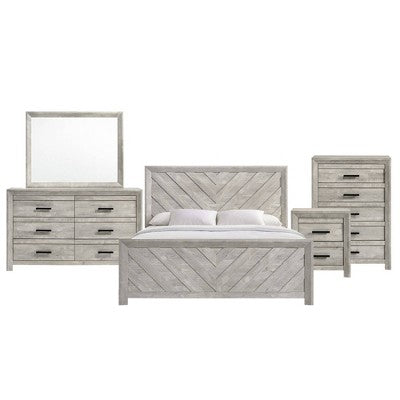5pc Keely Panel Bedroom Set White - Picket House Furnishings