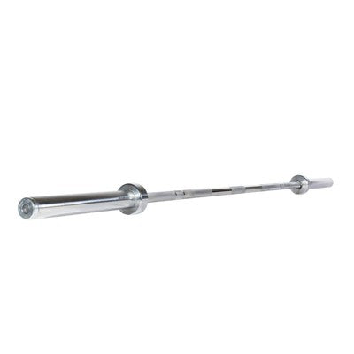 YORK Elite Olympic Training Weight Bar Satin Chrome Finish Durable Steel Olympic Standard