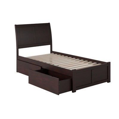 Platform Bed with Storage & Turbo Charger - Headboard, Slats & Rails Included