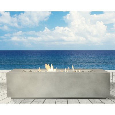 Concrete Propane Outdoor Fire Pit Table with Adjustable Flame and Lava Rocks