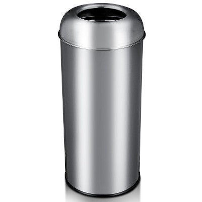 65L/17 Gal Heavy Duty Open Top Trash Can, Fingerprint-Resistant Stainless Steel Garbage Bin for Kitchen, Office, Bedroom, Restaurant