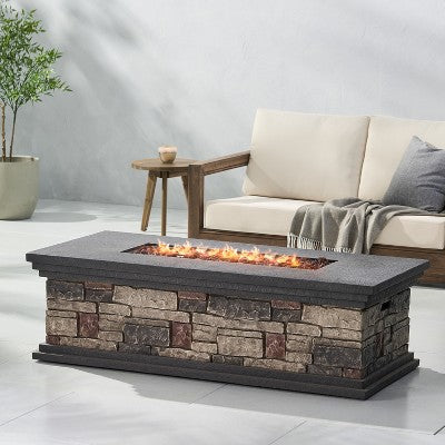 RECTANGLE MGO FIRE PIT - 50 000 BTU