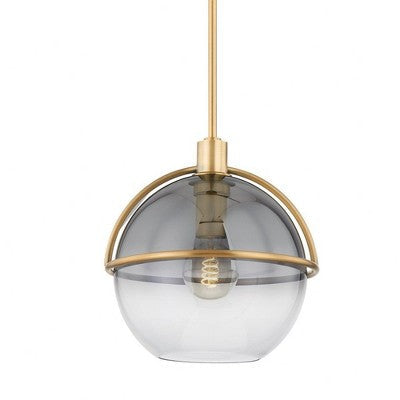 Troy Lighting Ivins 1 - Light Pendant in Patina Brass Clear Shade