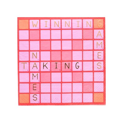 Jollity & Co. - Scrabble Large Napkins - Pack of 16 Paper Napkins