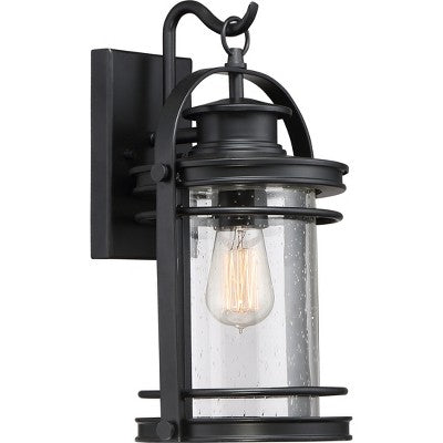 Booker 1-Light Mystic Black Outdoor Wall Lantern