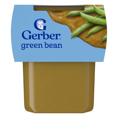 Gerber Baby Food Stage 2 Green Bean Puree Tub - 2ct/8oz